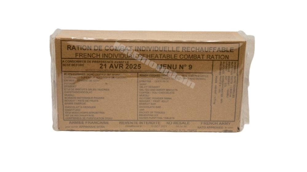 French Armed Forces RCIR 24 hr combat ration pack MRE